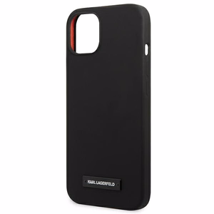 Karl Lagerfeld Silikoni Plaque Case iPhone 13 mini - musta