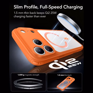 ESR Classic Hybrid MagSafe suojakuori malleille iPhone 18 Pro / 17 Pro, oranssi
