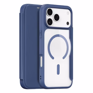 Dux Ducis Skin X Pro iPhone 17 Pro Suojakuori Lompakolla, MagSafe-yhteensopiva - Sininen