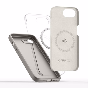 Tech-Protect Silicone MagSafe suojakuori iPhone 16e / 17e:lle harmaa