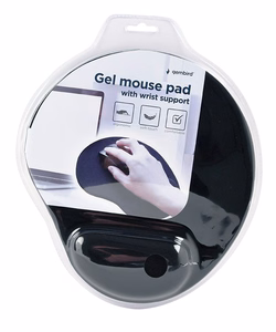 MP-GEL-BLACK 260x220 hiirimatto rannetuella, musta
