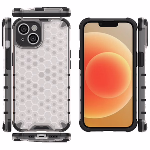 Honeycomb kotelo iPhone 14 Plus panssaroitu hybridi suojus musta