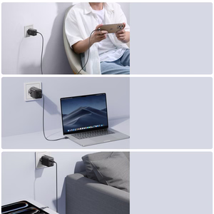 Joyroom JR-TCG17 -seinälaturi, 45 W, 2 × USB-C (EU-pistoke), musta