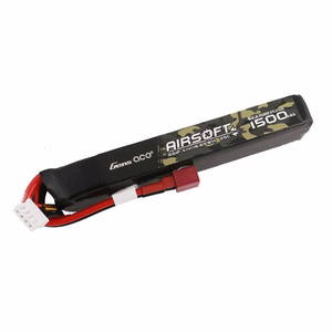 Gens Ace 25C 1500 mAh 3S1P 11,1 V:n airsoft-aseen lipo-akku, T-liittimellä