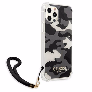 Guess GUHCP12LKSARBK iPhone 12 Pro Max 6.7" musta/musta kovakotelo Camo kokoelma