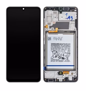 LCD-näyttö Samsung A325 A32 4G 2021 kosketusnäytöllä ja kehyksellä Black alkuperäinen (used Grade C)