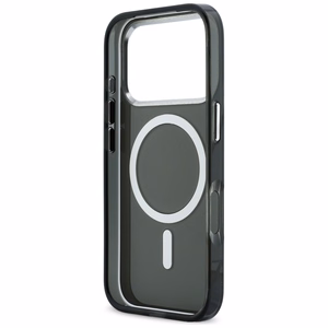 Karl Lagerfeld IML Karl & Choupette Peekaboo Logo MagSafe Suojakuori iPhone 17 Prolle - Musta