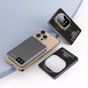 Blavec Power Bank 10000mAh BJ-03 Slim 13,5mm - Type C - 22,5W magnetic Magsafe 3 in 1 (PBBJ03-MC10G) grey aluminum