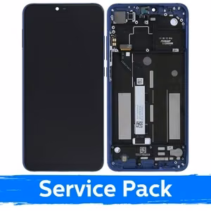 LCD-näyttö yhteensopiva Xiaomi Mi 8 Lite kehyksellä / sininen / (Service Pack)