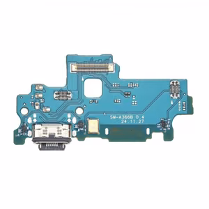 Latausliitin yhteensopiva Samsung A366 A36 5G:n kanssa flex-kaapelilla / hopea OEM
