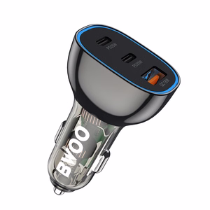 BWOO PD autolaturi 2x USB-C + USB-A 68W musta