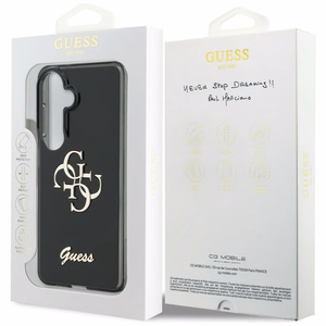 Guess Suojakuori IML Big Metal 4G Script Samsung Galaxy S26 -puhelimelle musta