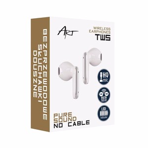 Wireless earphones Art TWS + docking station USB C AP-TW-B4W white