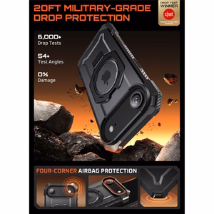 Supcase UB Grip Mag MagSafe Suojakuori iPhone 17 Air:lle - Musta