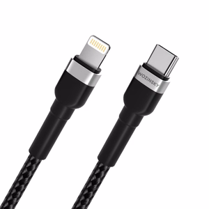 Wozinsky WNBCL1 Lightning / USB-C PD 30W -kaapeli 1 m - musta