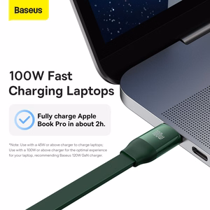 Baseus Cable Bright Mirror 2 3 in 1 - Type C to Micro USB, Lightning, Type C - 100W 1,1 metres (CAMJ010206) green
