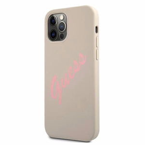 Guess GUHCP12MLSVSGP iPhone 12/12 Pro 6.1" gray pink/grey pink hardcase Silicone Vintage