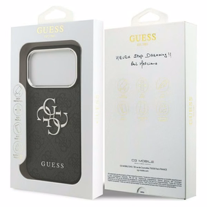 Guess 4G Big 4G Classic Logo -suojakuori iPhone 17 Pro Max - musta