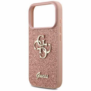 Guess Fixed Glitter Big 4G Suojakuori iPhone 17 Prolle - vaaleanpunainen
