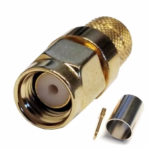 SMA-male puristusliitин RG6-kaapelille