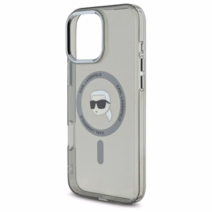 Karl Lagerfeld Suojakuori iPhone 16 Pro 6.3 KLHMP16LHLSKIK Musta Kova IML Metal Karl Head MagSafe