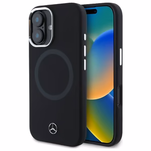 Mercedes MEHMP16S23SUTTK iPhone 16 6.1" musta/musta kovakuori Silicone Tonal Logo MagSafe
