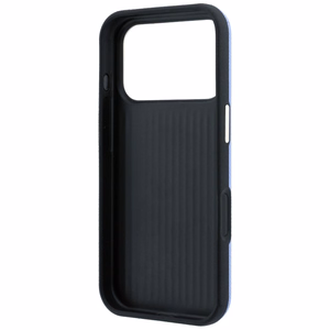 Guess Grained & Big Resin Logo -suojakuori iPhone 18 Pro Max / 17 Pro Max – sininen