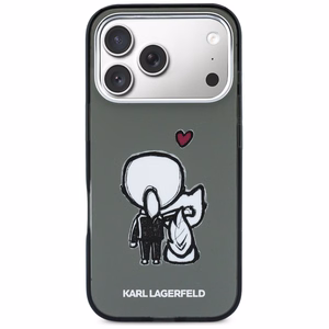 Karl Lagerfeld Karl & Choupette MagSafe -suojakuori iPhone 17 Pro Maxille - musta
