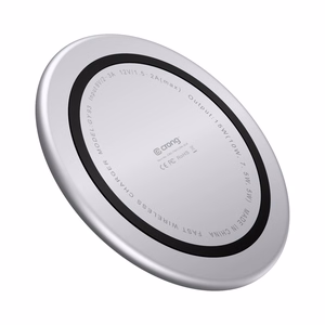 Crong PowerSpot Qi 15 W USB-C langaton laturi karkaistulla lasipinnalla, hopeanvärinen ja valkoinen