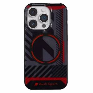 Audi IML Sport MagSafe Suojakuori iPhone 14 Pro 6.1" Musta/Musta Kova Suojakuori AU-IMLMIP14P-RSQ/D2-BK