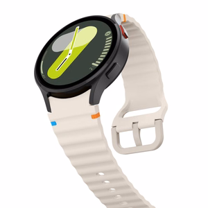Tech-Protect Silikoninen Sport Hihna Samsung Galaxy Watch 4/5/5 Pro/6/7/FE Starlight