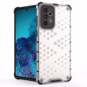 Honeycomb tapauksessa panssaroitu kansi geelirunko Samsung Galaxy A73 musta