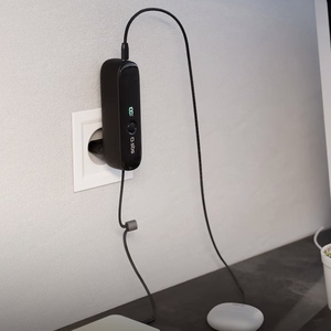 SBS Hybrid PD 20W 5000mAh Power Bank with Built-in Cable and Foldable Plug - Black