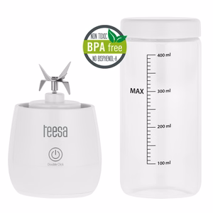 Johdoton tehosekoitin 450 ml:n lasikannulla, 100 W, 6 terää
