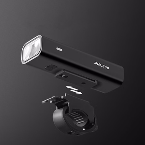 Rockbros 24710012001 polkupyörän etuvalo 800 lm + USB-C - USB-A kaapeli - musta