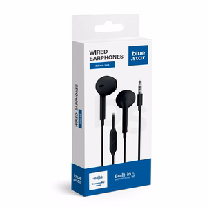 Johdolliset kuulokkeet Jack 3,5 mm Blue Star PA-E65 1,2 m musta