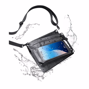 Spigen A640 universal vedenkestävä laukku olkahihnalla musta