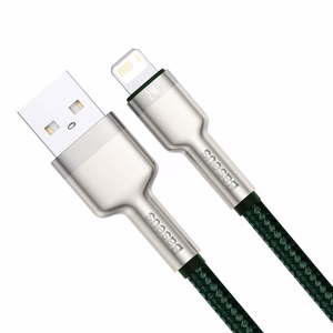 USB Kaapeli Lightning Baseus Cafule, 2,4A, 1m (vihreä)