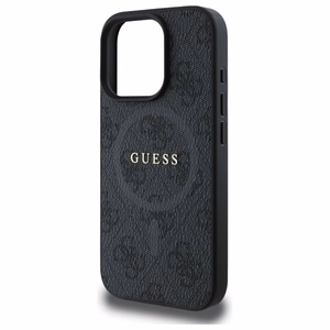 GUESS PU 4G Ring Classic Logo MagSafe Suojakuori GUHMP16XG4GFRK iPhone 16 Pro Max:lle - Musta