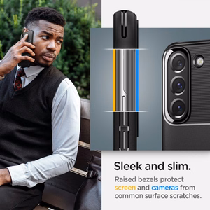 Spigen Rugged Armor kotelo Samsung Galaxy S22 - Matta musta