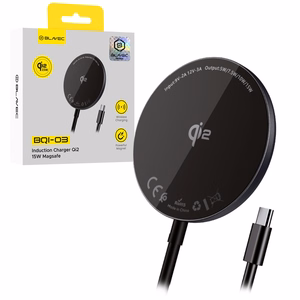 Blavec Induktiivinen laturi BQI-03 Qi2 15W magneettinen Magsafe (BQI03-QI2MB) musta