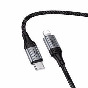 Hoco X121 kaapeli USB C - Lightning PD 2,4A 1,5 m musta