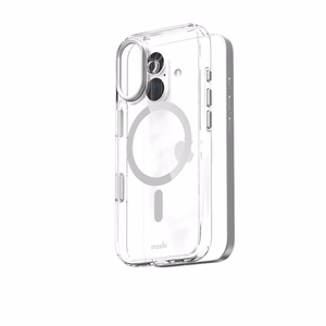 Moshi iGlaze MagSafe suojakuori iPhone 17 -laitteelle, Luna Silver -värinen