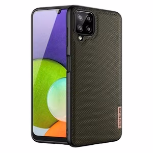 Dux Ducis Fino kotelo päällystetty nylon materiaali Samsung Galaxy A22 4G vihreä