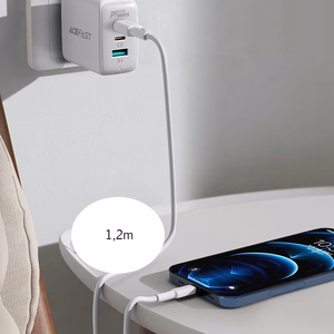 Acefast kaapeli MFI USB Type C - Lightning 1.2m, 30W, 3A musta (C2-01 black)