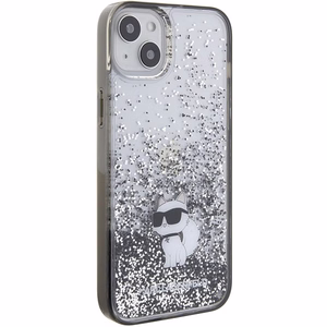 Karl Lagerfeld suojakuori iPhone 15 Plus 6,7 KLHCP15MLKCNSK läpinäkyvä HC LIQ. GLITTER C