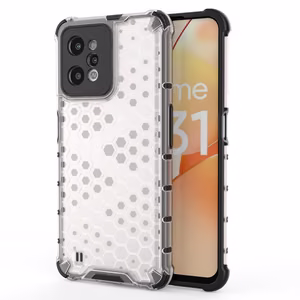 Honeycomb tapauksessa panssaroitu kansi geelirunko Realme C31 läpinäkyvä