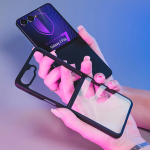 3mk Satin Armor Case+ Suojakuori Samsung Galaxy Z Flip 7:lle - läpinäkyvä musta