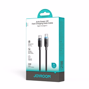 Joyroom S-A63 USB-C–USB-C-kaapeli, 100 W, 1,2 m, musta