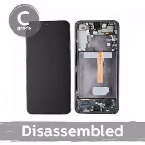 LCD-naytto yhteensopiva Samsung S906 S22 Plus kehyksella / Phantom Black / (8/10 Kaytetty)